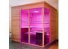 Kleurentherapie voor in de sauna led paneel roze kleur