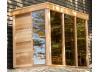 Pure Cube sauna extérieur 40 mm - 254 x 173 cm