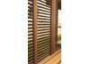 Semi-privacy panel - bronzed window with red cedar grill