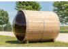 Panoramische Barrel Buitensauna Cedar Knotty 310 x 213 cm