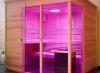 Kleurentherapie voor in de sauna led paneel roze kleur